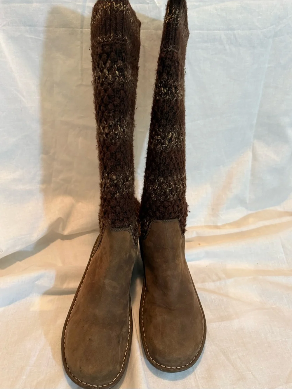 UGG Brown Knit-Shaft Boots